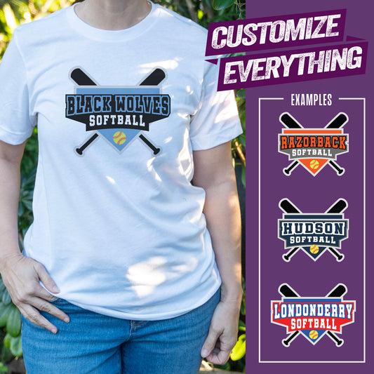 Custom Softball Banner Shirt