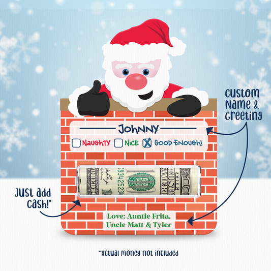 Santa Chimney Money Card